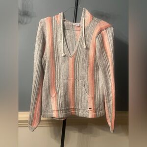 O'Neill V-Neck Sweater - Gray and‎ Pink Med